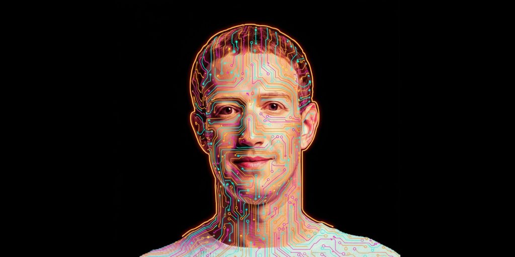 Mark Zuckerberg presenting Meta AI advancements